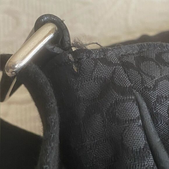 Coach Signature Hudson Commuter Laptop Messenger Bag Black Leather Luggage Tags - Picture 12 of 15